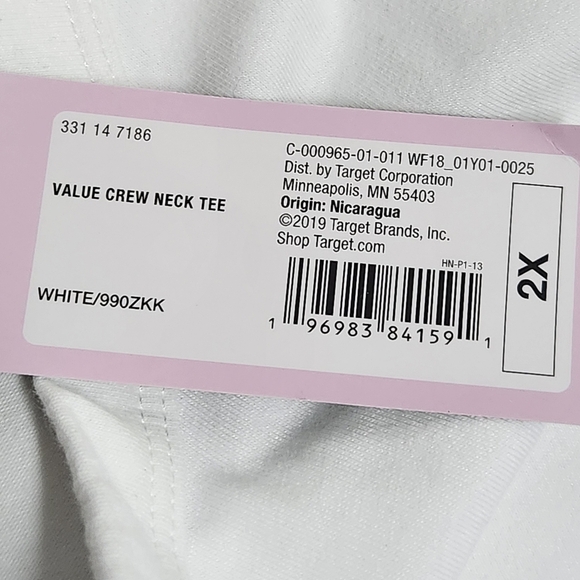 Wild Fable cropped short sleeve tee white 2X - Picture 5 of 12